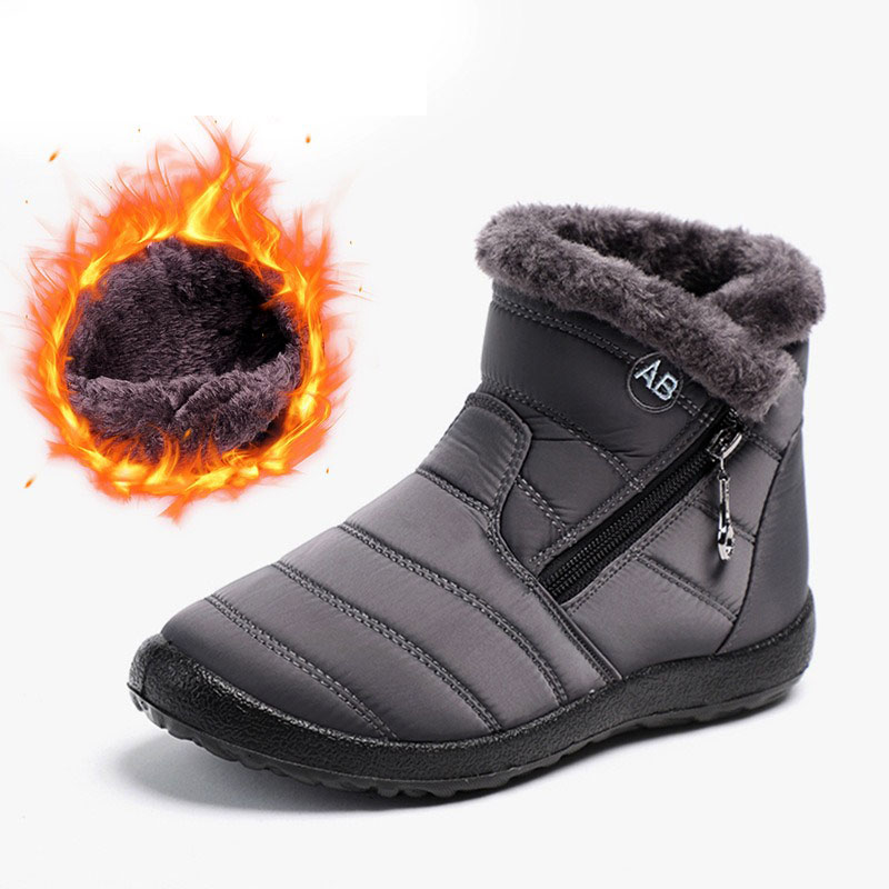 Cozy Winter Snow Boots for Women - Waterproof, Fur-Lined, Insulated Ankle Booties with Side Zipper and Anti-Slip Sole for Warm and Comfortable Walking Experience - Perfect for Cold Weather Outdoor Activities