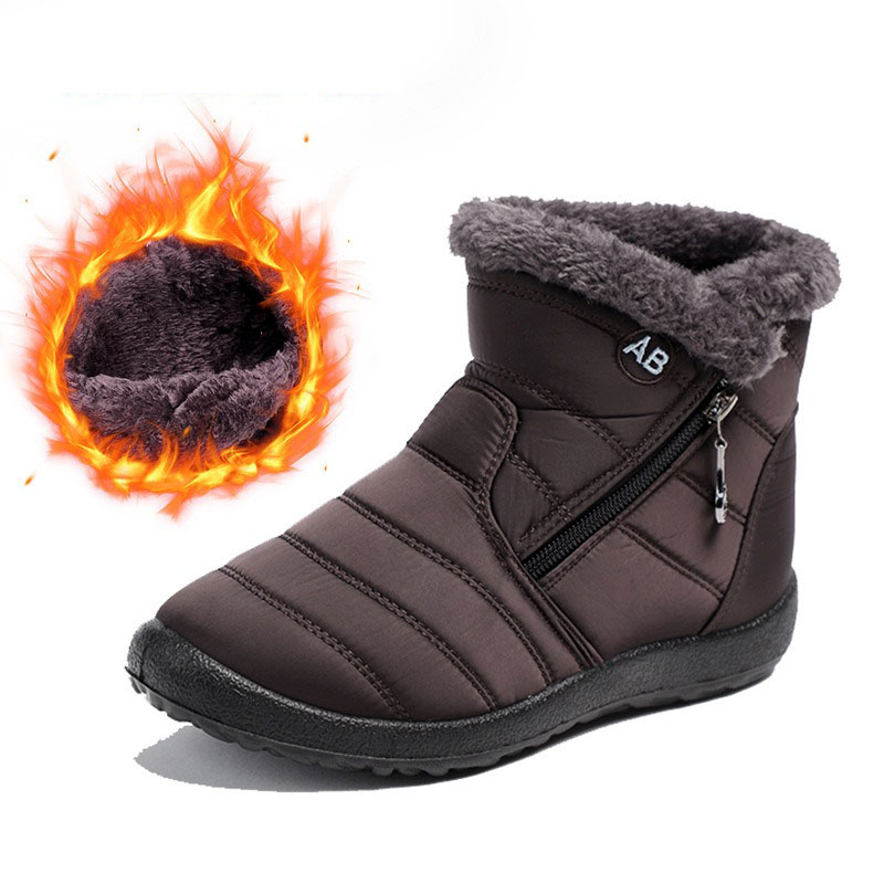 Cozy Winter Snow Boots for Women - Waterproof, Fur-Lined, Insulated Ankle Booties with Side Zipper and Anti-Slip Sole for Warm and Comfortable Walking Experience - Perfect for Cold Weather Outdoor Activities