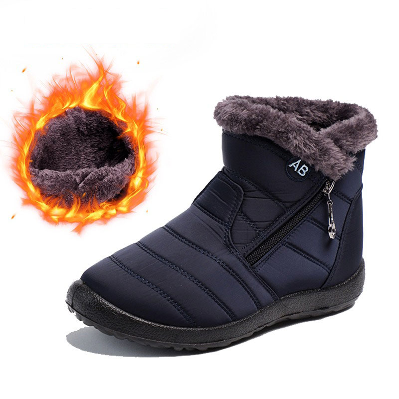 Cozy Winter Snow Boots for Women - Waterproof, Fur-Lined, Insulated Ankle Booties with Side Zipper and Anti-Slip Sole for Warm and Comfortable Walking Experience - Perfect for Cold Weather Outdoor Activities