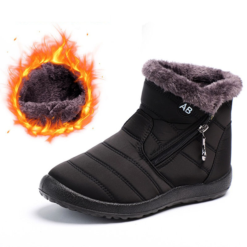 Cozy Winter Snow Boots for Women - Waterproof, Fur-Lined, Insulated Ankle Booties with Side Zipper and Anti-Slip Sole for Warm and Comfortable Walking Experience - Perfect for Cold Weather Outdoor Activities