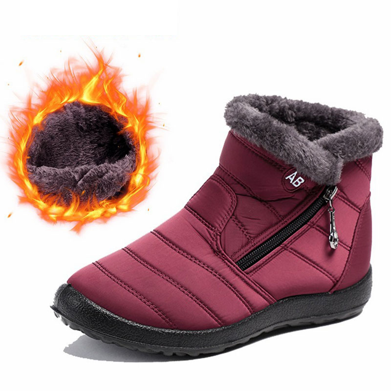 Cozy Winter Snow Boots for Women - Waterproof, Fur-Lined, Insulated Ankle Booties with Side Zipper and Anti-Slip Sole for Warm and Comfortable Walking Experience - Perfect for Cold Weather Outdoor Activities