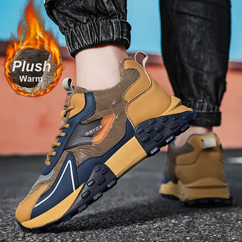 🔥On This Week Sale 70% OFF🔥 Mens' Stylish Color Block Platform Sneakers - Sneakers with Non Slip Sole, Shock Absorption, and Breathable Design for Outdoor Walking  - W013