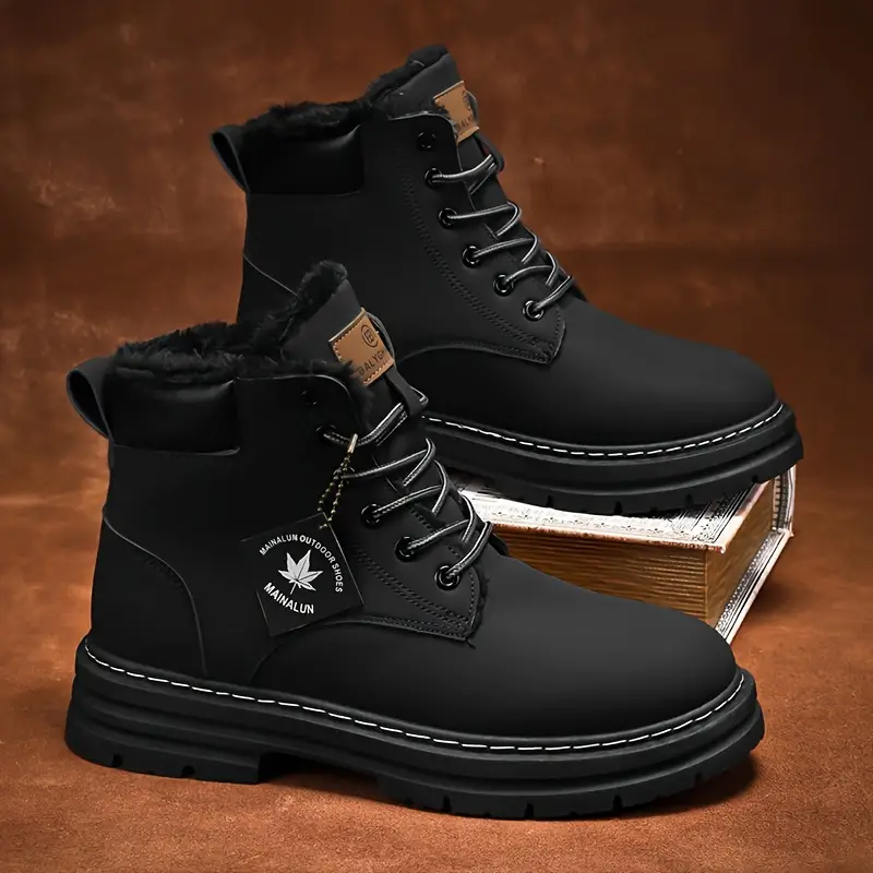 🔥Last Day Promotion 70% OFF 🎁 Men's Fashion Snow Boots - Warm, Thick Plush Lining | Versatile & Stylish for Winter Sports, Hiking & Casual Wear - W025