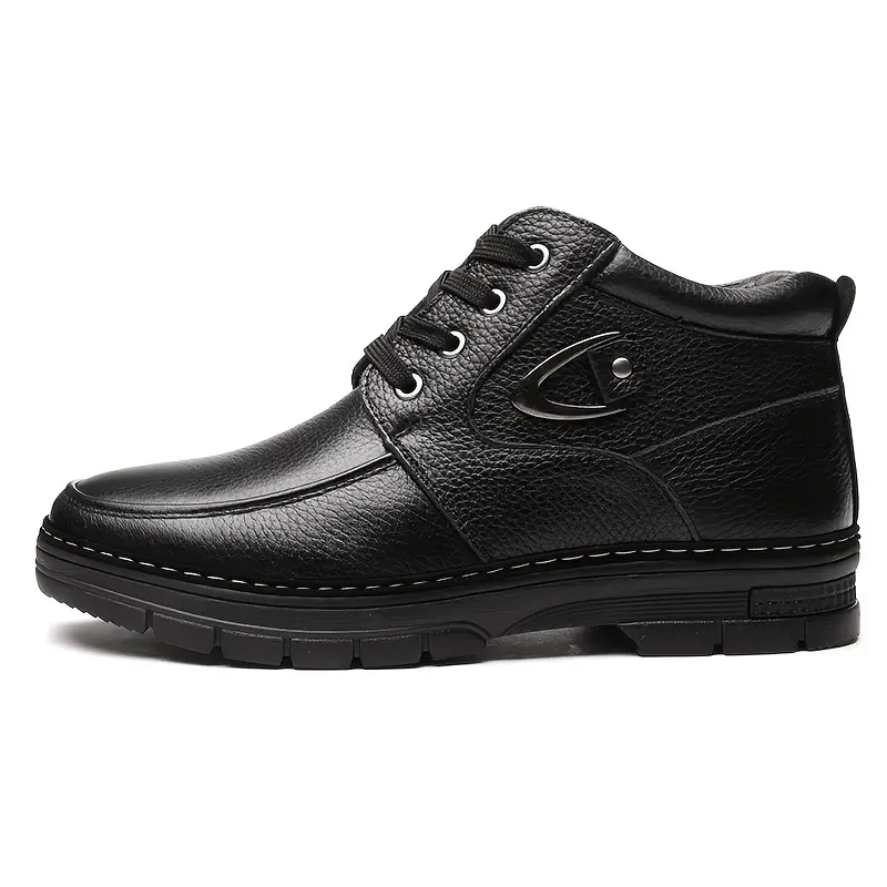 🔥On This Week Sale 70% OFF🔥 Men's Leather Thermal Winter Shoes Boots Lace-ups, Casual Walking Shoes  - W015