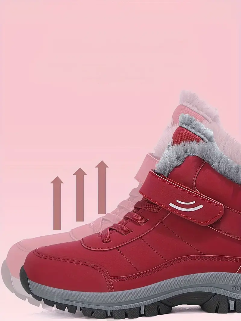 🔥Last Day Promotion 70% OFF 🎁 Thermal Men's Snow Boots, Lace-up Winter Shoes with Hook and Loop Fastener, Casual Hiking Walking Shoes