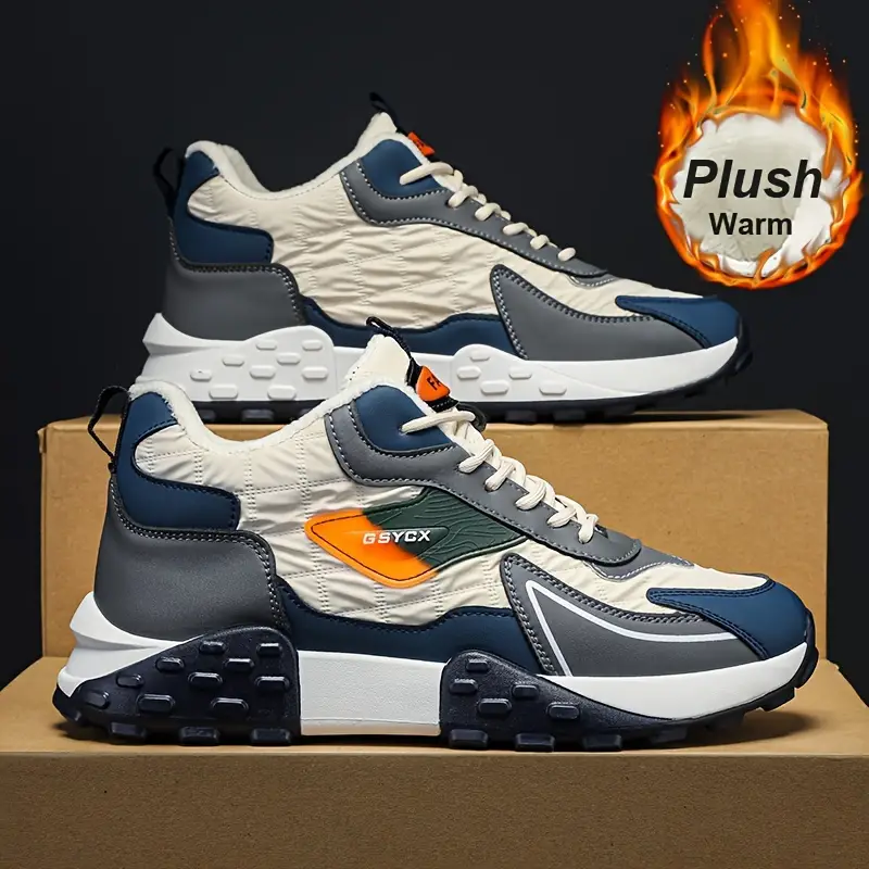 🔥On This Week Sale 70% OFF🔥 Mens' Stylish Color Block Platform Sneakers - Sneakers with Non Slip Sole, Shock Absorption, and Breathable Design for Outdoor Walking  - W013