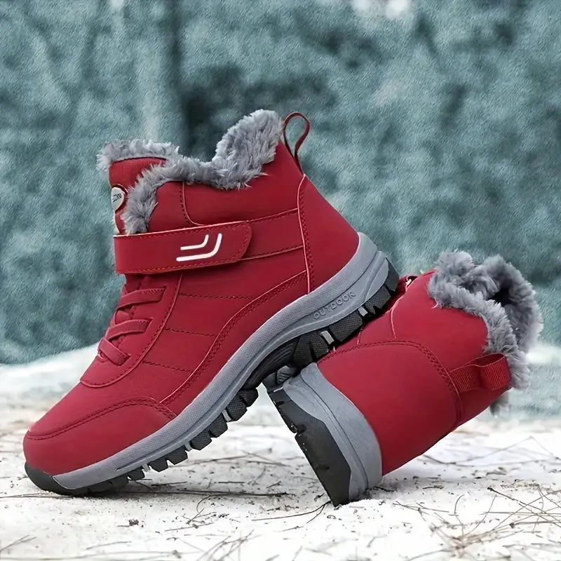 🔥Last Day Promotion 70% OFF 🎁 Thermal Men's Snow Boots, Lace-up Winter Shoes with Hook and Loop Fastener, Casual Hiking Walking Shoes