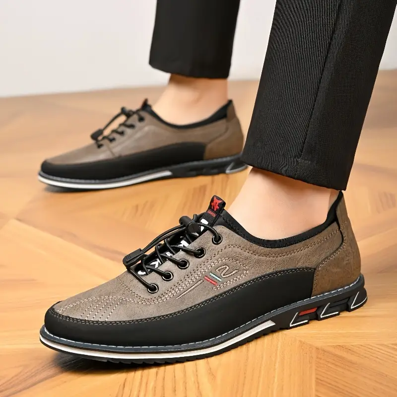 🔥On This Week Sale 70% OFF🔥 Men's Casual Shoes - Elastic Shoelaces, Wear-Resistant Non-Slip Soles for Outdoor & Office Daily Wear