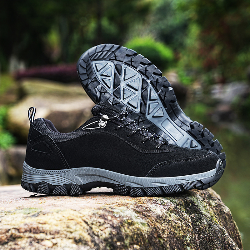 Men's Lightweight Non-Slip Suede Leather Outdoor Shoes,Comfy Orthopedic Walking Shoes - 4004