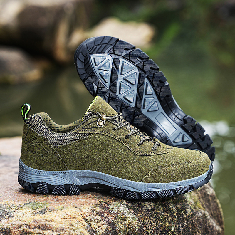 Men's Lightweight Non-Slip Suede Leather Outdoor Shoes,Comfy Orthopedic Walking Shoes - 4004