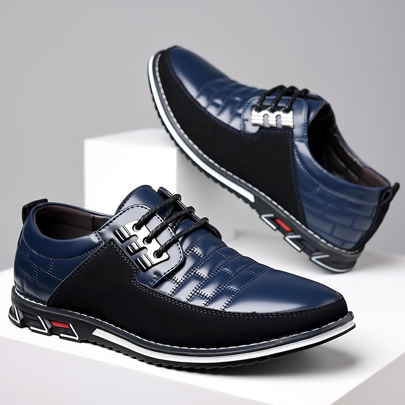 🔥Hot Sale🎁—70% OFF 🎉Men Splicing Non Slip Business Casual Comfortable Leather Oxfords - 6404