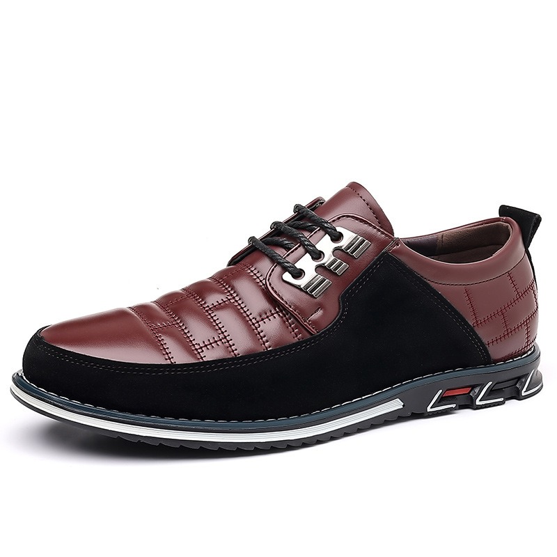 🔥Hot Sale🎁—70% OFF 🎉Men Splicing Non Slip Business Casual Comfortable Leather Oxfords - 6404
