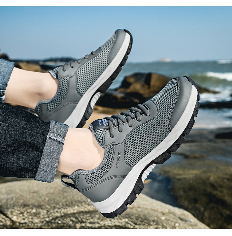 🔥Last Day Promotion 70% OFF 🎁 Men's Good Arch Support & Non-slip Outdoor Breathable Walking Shoes - 6002