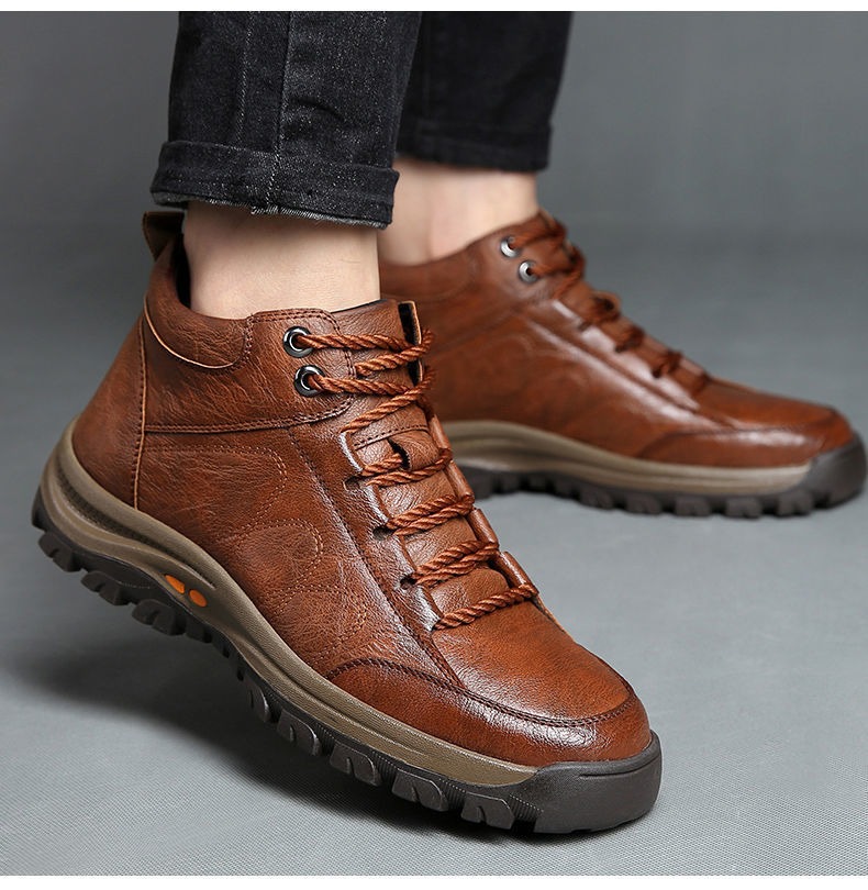 🔥Last Day Promotion 70% OFF 🎁 Men's Casual Leather Good Arch Support & Non-slip Outdoor Breathable Walking Shoes - 2028