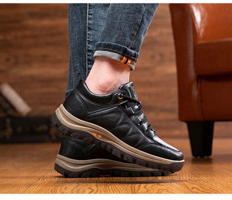 🔥Last Day Promotion 70% OFF 🎁 Men's Casual Leather Good Arch Support & Non-slip Outdoor Breathable Walking Shoes - 2028