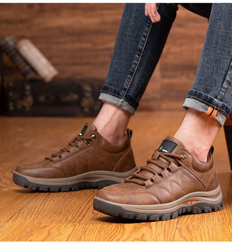 🔥Last Day Promotion 70% OFF 🎁 Men's Casual Leather Good Arch Support & Non-slip Outdoor Breathable Walking Shoes - 2028