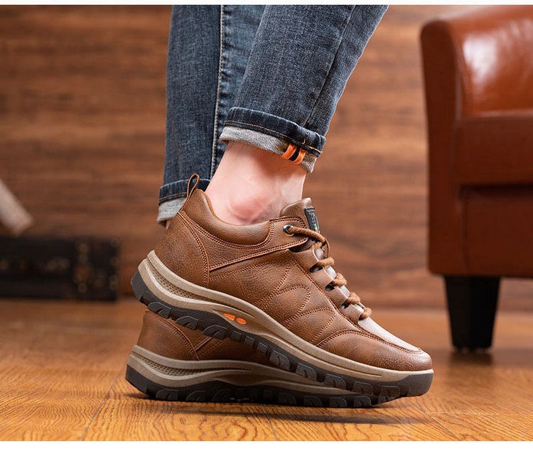 🔥Last Day Promotion 70% OFF 🎁 Men's Casual Leather Good Arch Support & Non-slip Outdoor Breathable Walking Shoes - 2028
