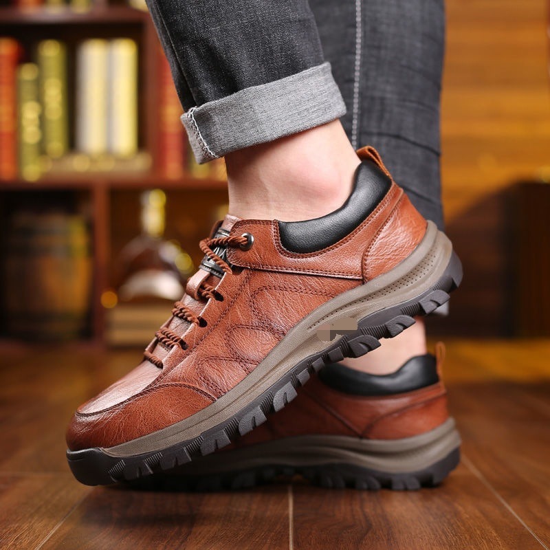 🔥Last Day Promotion 70% OFF 🎁 Men's Casual Leather Good Arch Support & Non-slip Outdoor Breathable Walking Shoes - 2028