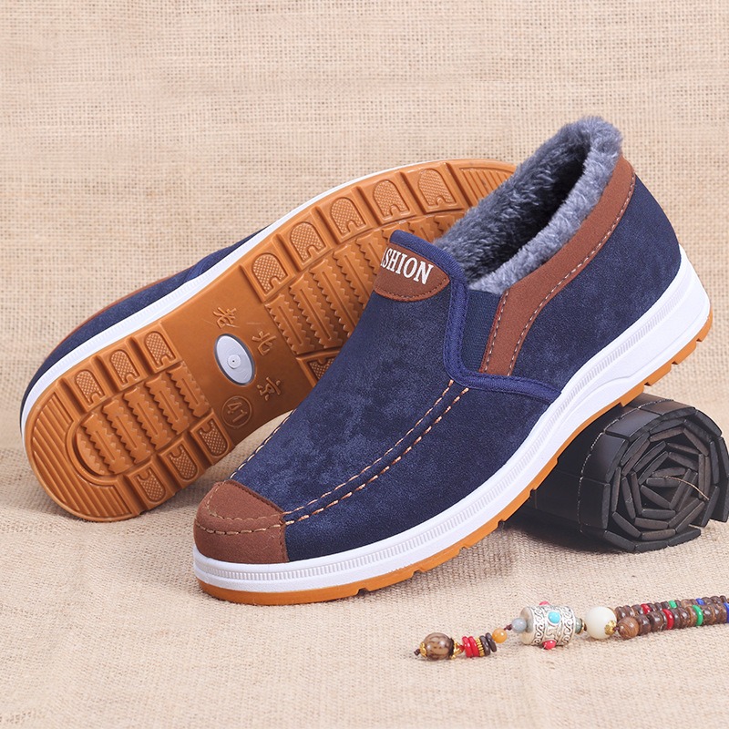 🔥On This Week Sale 70% OFF🔥 Men's Casual Warm Snow Boots, Ankle Height, Fabric Lining, Rubber Sole, Solid Color, Outdoor Footwear - W014