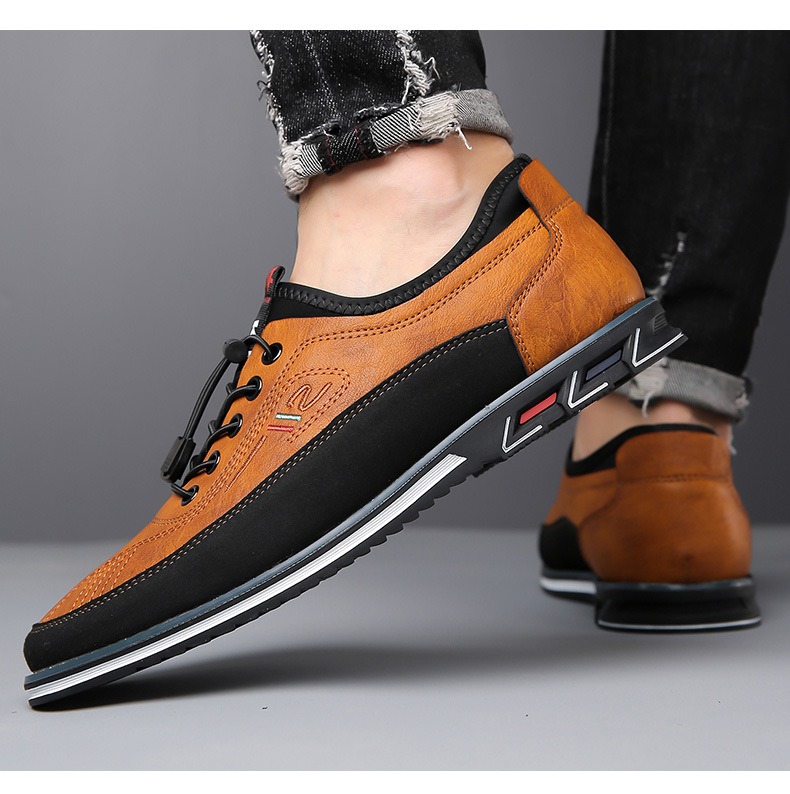 🔥On This Week Sale 70% OFF🔥 Men's Casual Shoes - Elastic Shoelaces, Wear-Resistant Non-Slip Soles for Outdoor & Office Daily Wear