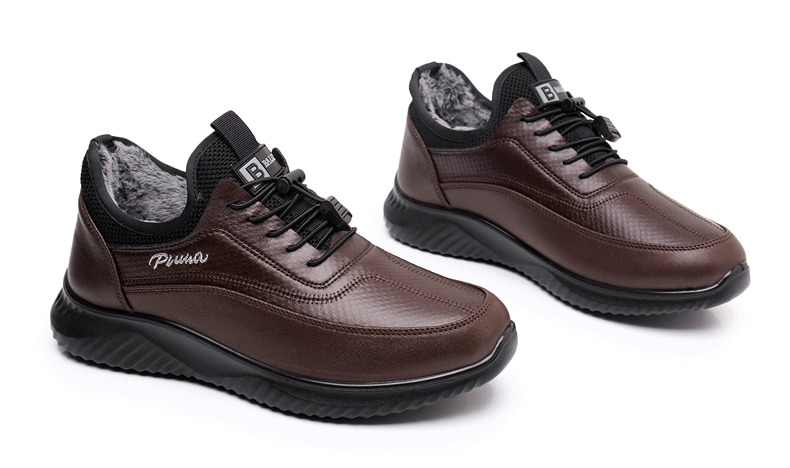 🔥On This Week Sale 70% OFF🔥 Men's Casual Warm Snow Boots, Ankle Height, Fabric Lining, Rubber Sole, Solid Color, Outdoor Footwear - W019