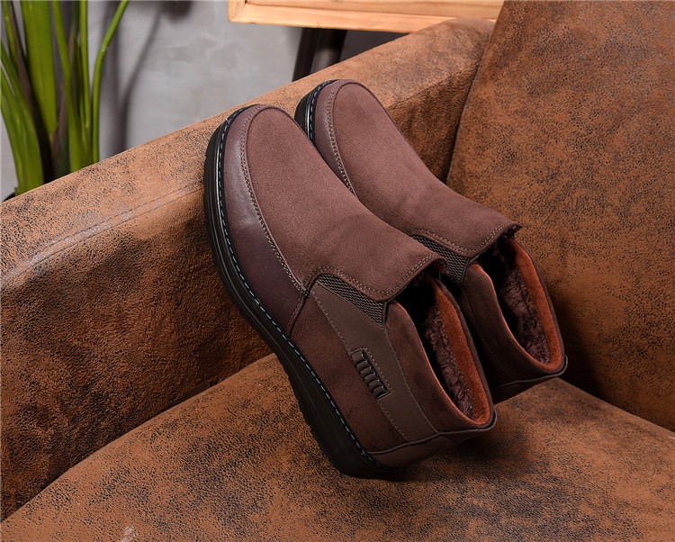 🔥On This Week Sale 70% OFF🔥 Men's Casual Warm Snow Boots, Ankle Height, Fabric Lining, Rubber Sole, Solid Color, Outdoor Footwear - W020