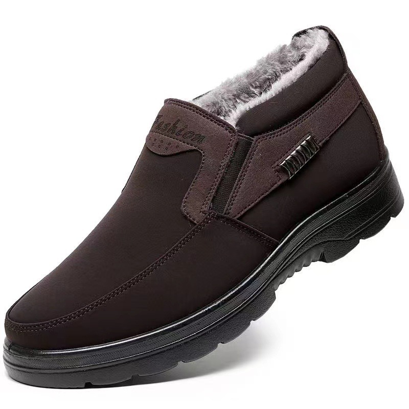 🔥On This Week Sale 70% OFF🔥 Men's Casual Warm Snow Boots, Ankle Height, Fabric Lining, Rubber Sole, Solid Color, Outdoor Footwear - W020