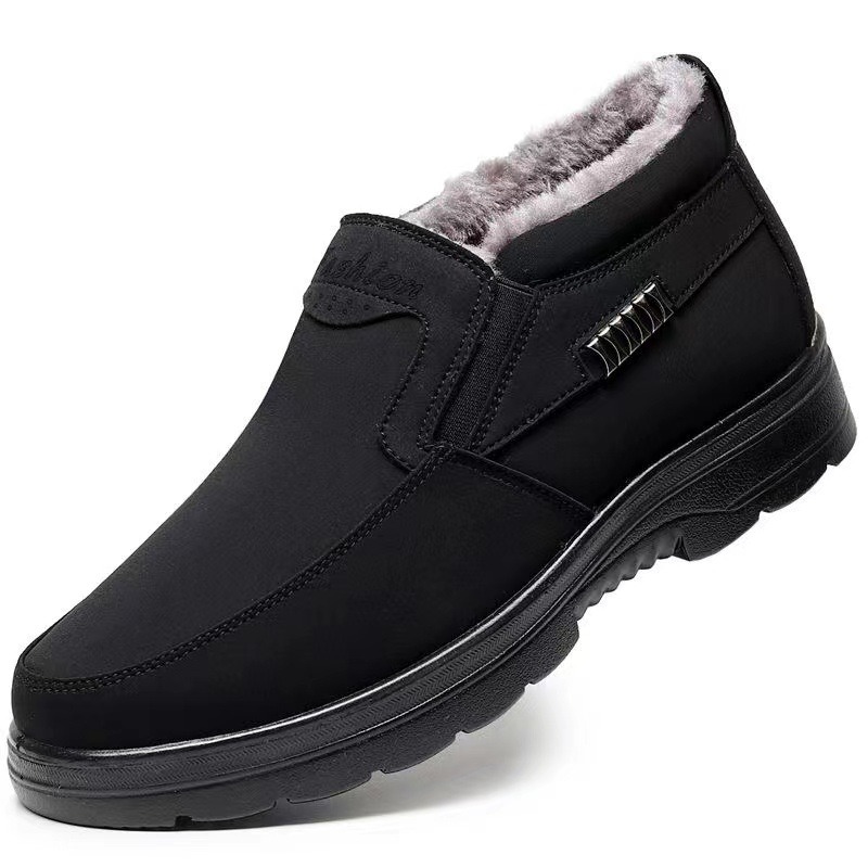 🔥On This Week Sale 70% OFF🔥 Men's Casual Warm Snow Boots, Ankle Height, Fabric Lining, Rubber Sole, Solid Color, Outdoor Footwear - W020