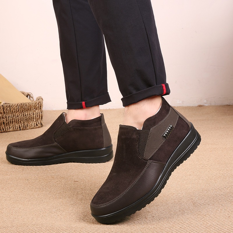 🔥On This Week Sale 70% OFF🔥 Men's Casual Warm Snow Boots, Ankle Height, Fabric Lining, Rubber Sole, Solid Color, Outdoor Footwear - W020