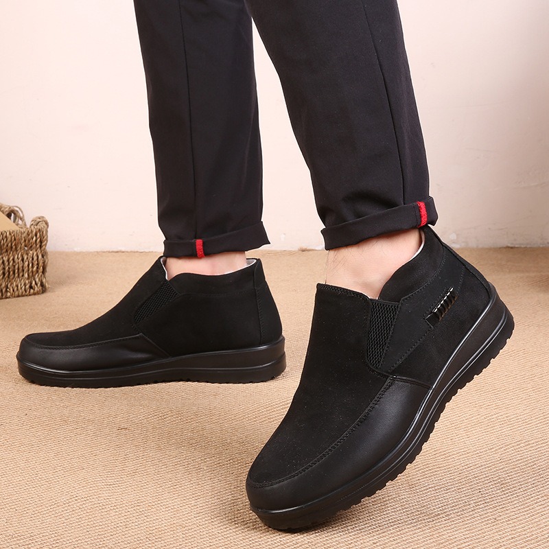 🔥On This Week Sale 70% OFF🔥 Men's Casual Warm Snow Boots, Ankle Height, Fabric Lining, Rubber Sole, Solid Color, Outdoor Footwear - W020