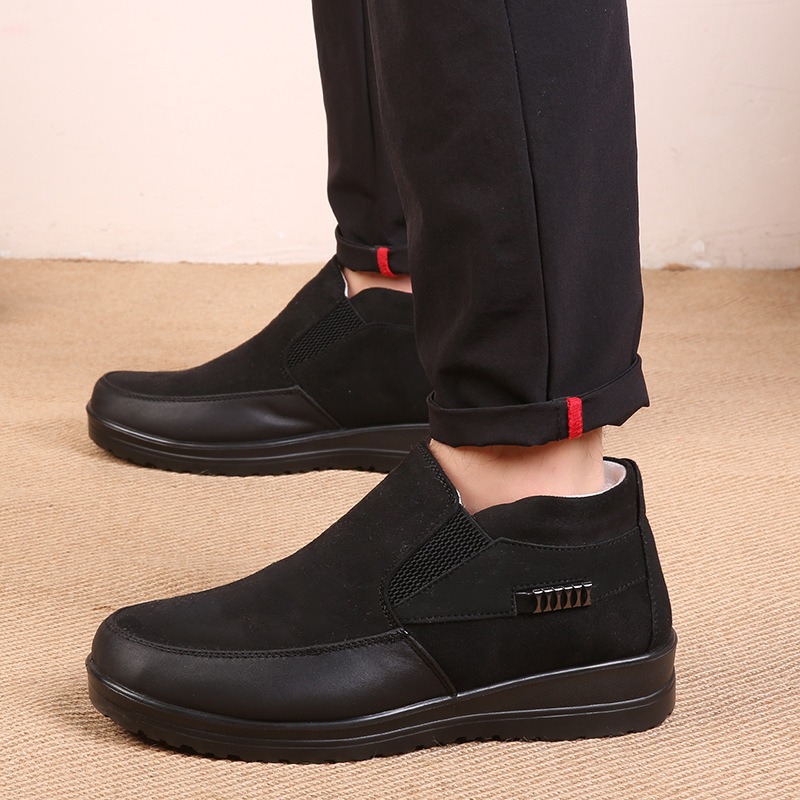 🔥On This Week Sale 70% OFF🔥 Men's Casual Warm Snow Boots, Ankle Height, Fabric Lining, Rubber Sole, Solid Color, Outdoor Footwear - W020