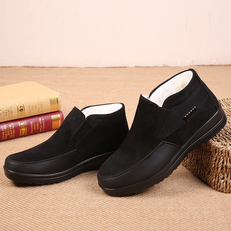 🔥On This Week Sale 70% OFF🔥 Men's Casual Warm Snow Boots, Ankle Height, Fabric Lining, Rubber Sole, Solid Color, Outdoor Footwear - W020