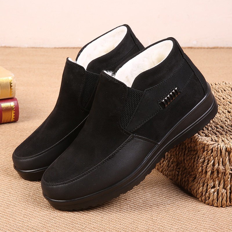 🔥On This Week Sale 70% OFF🔥 Men's Casual Warm Snow Boots, Ankle Height, Fabric Lining, Rubber Sole, Solid Color, Outdoor Footwear - W020
