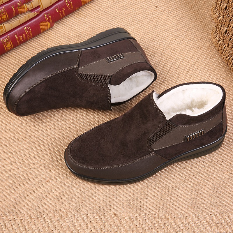 🔥On This Week Sale 70% OFF🔥 Men's Casual Warm Snow Boots, Ankle Height, Fabric Lining, Rubber Sole, Solid Color, Outdoor Footwear - W020