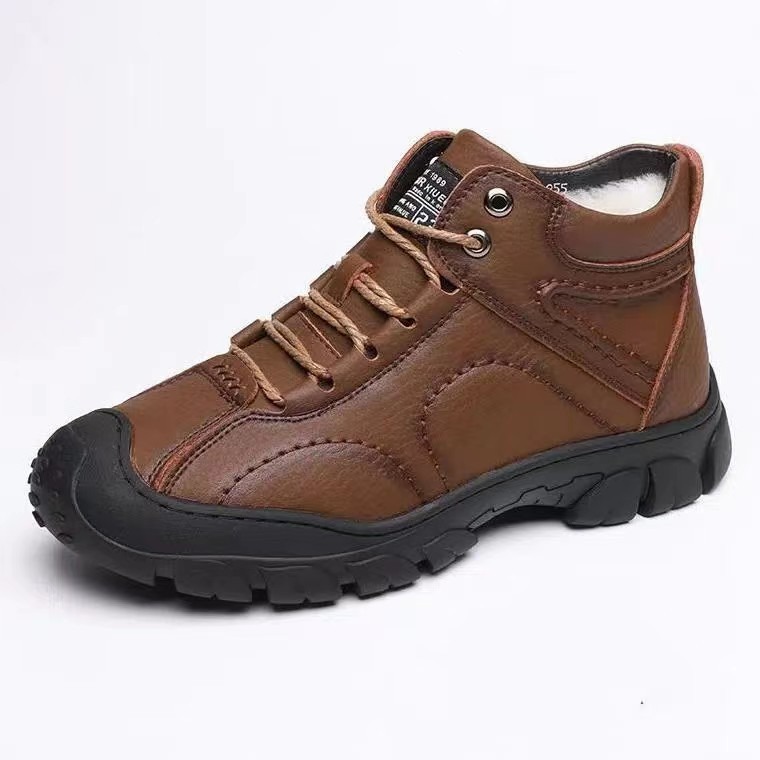 🔥On This Week Sale 70% OFF🔥 Thermal Comfortable Men's Outdoor Hiking Shoes With Plush Lining, Non-slip Arch Support