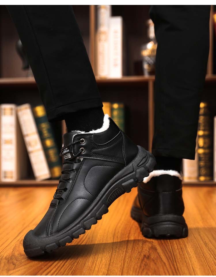 🔥On This Week Sale 70% OFF🔥 Thermal Comfortable Men's Outdoor Hiking Shoes With Plush Lining, Non-slip Arch Support