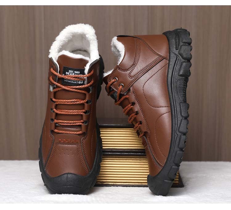🔥On This Week Sale 70% OFF🔥 Thermal Comfortable Men's Outdoor Hiking Shoes With Plush Lining, Non-slip Arch Support