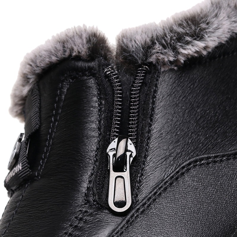 🔥On This Week Sale 70% OFF🔥 Men's Slip-On Snow Boots - Casual Solid Color, All-Season Comfort with Warm Fleece Lining & Non-Slip Rubber Sole - W026
