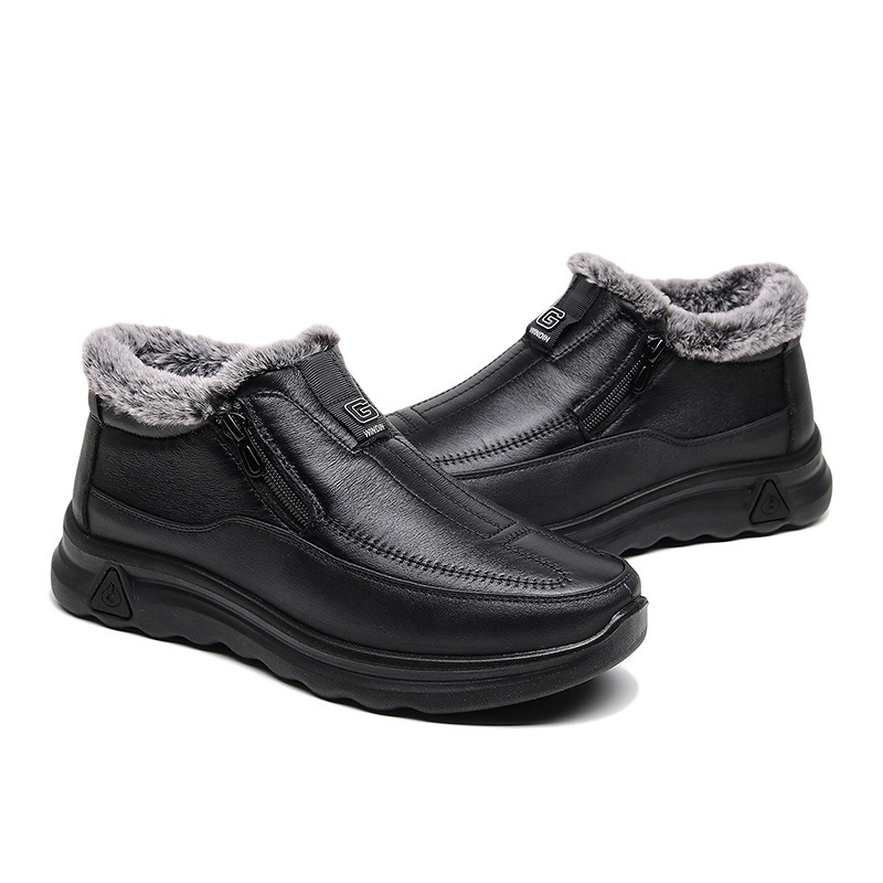 🔥On This Week Sale 70% OFF🔥 Men's Slip-On Snow Boots - Casual Solid Color, All-Season Comfort with Warm Fleece Lining & Non-Slip Rubber Sole - W026