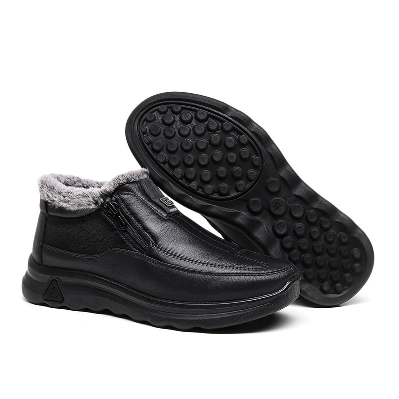 🔥On This Week Sale 70% OFF🔥 Men's Slip-On Snow Boots - Casual Solid Color, All-Season Comfort with Warm Fleece Lining & Non-Slip Rubber Sole - W026