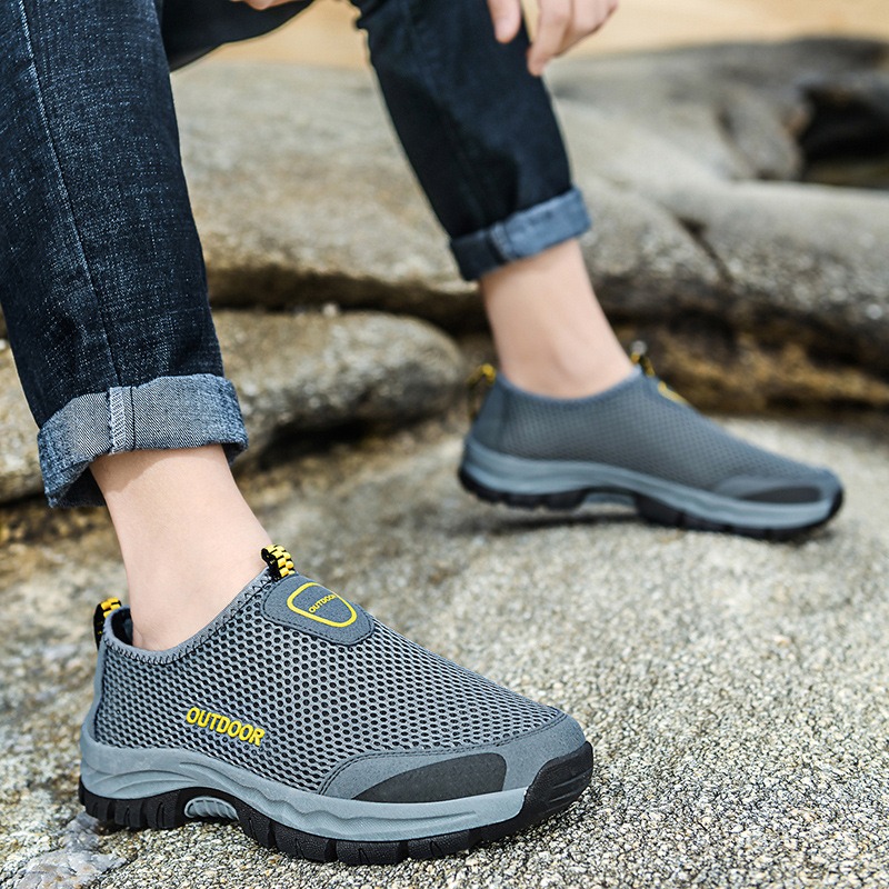 🔥Last Day Promotion 70% OFF 🎁 Men's Comfy Hollow Out Breathable Mesh Casual Walking Shoes - 6808