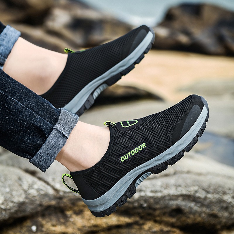 🔥Last Day Promotion 70% OFF 🎁 Men's Comfy Hollow Out Breathable Mesh Casual Walking Shoes - 6808