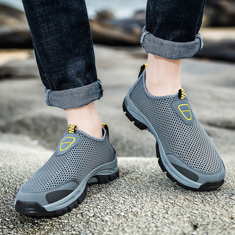 🔥Last Day Promotion 70% OFF 🎁 Men's Comfy Hollow Out Breathable Mesh Casual Walking Shoes - 6808