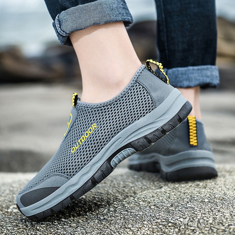 🔥Last Day Promotion 70% OFF 🎁 Men's Comfy Hollow Out Breathable Mesh Casual Walking Shoes - 6808