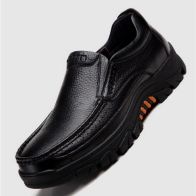 🔥On This Week Sale 70% OFF🔥 Men's Cow Leather Waterproof Comfy Non Slip Soft Slip On Casual Shoes - 6001