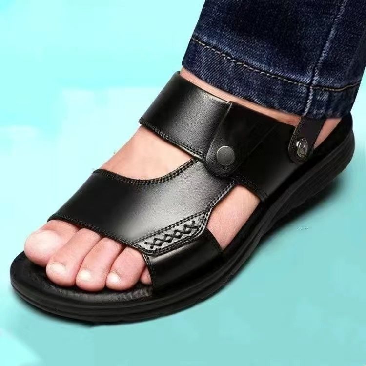 🔥On This Week Sale 70% OFF🔥Mens Casual Comfy Leather Slip On Sandals, Comfy Orthopedic Walking Shoes - sandals001