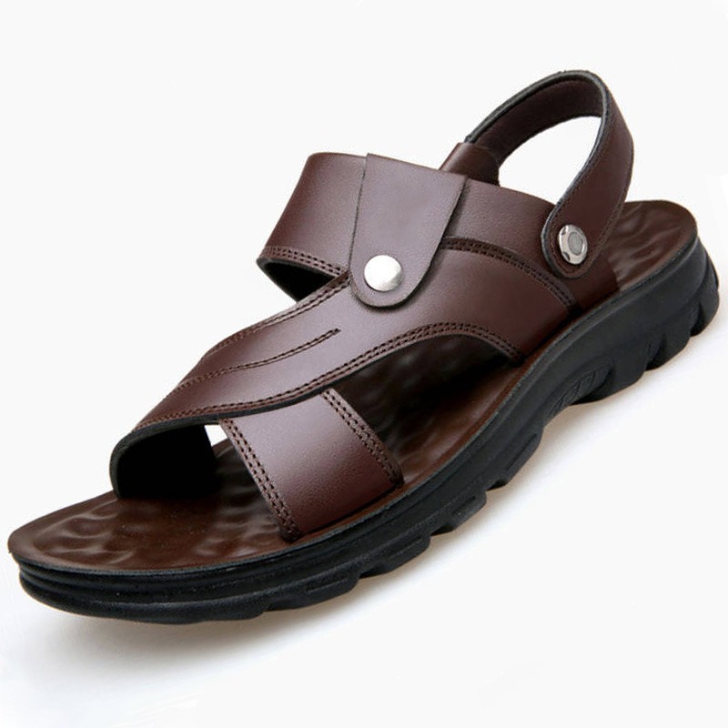 🔥On This Week Sale 70% OFF🔥Mens Casual Comfy Leather Slip On Sandals, Comfy Orthopedic Walking Shoes - sandals001