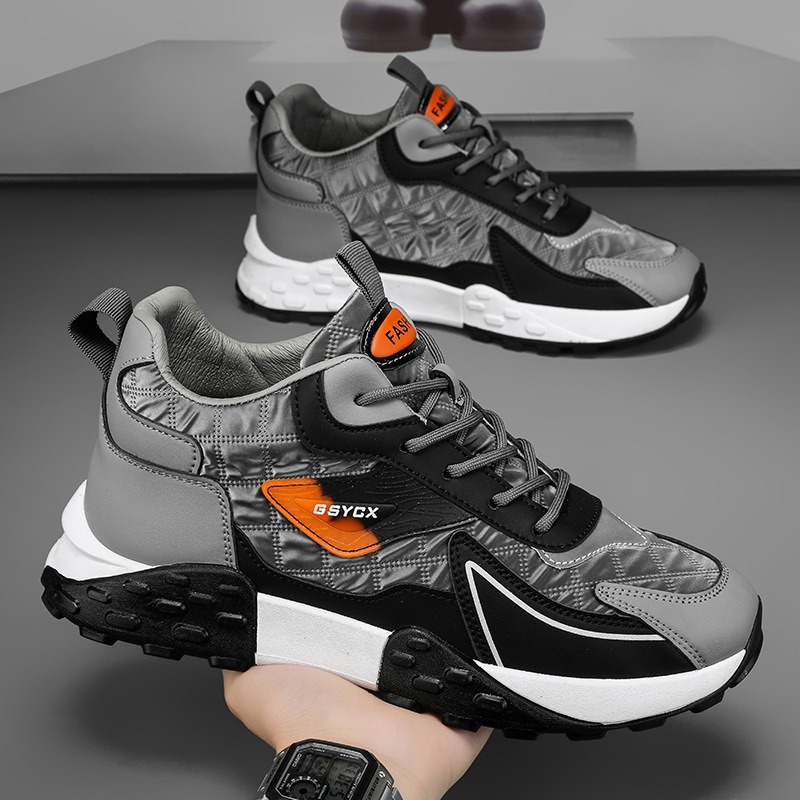🔥On This Week Sale 70% OFF🔥 Mens' Stylish Color Block Platform Sneakers - Sneakers with Non Slip Sole, Shock Absorption, and Breathable Design for Outdoor Walking  - W013