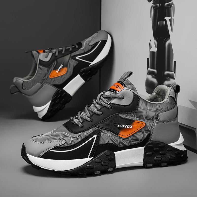 🔥On This Week Sale 70% OFF🔥 Mens' Stylish Color Block Platform Sneakers - Sneakers with Non Slip Sole, Shock Absorption, and Breathable Design for Outdoor Walking  - W013