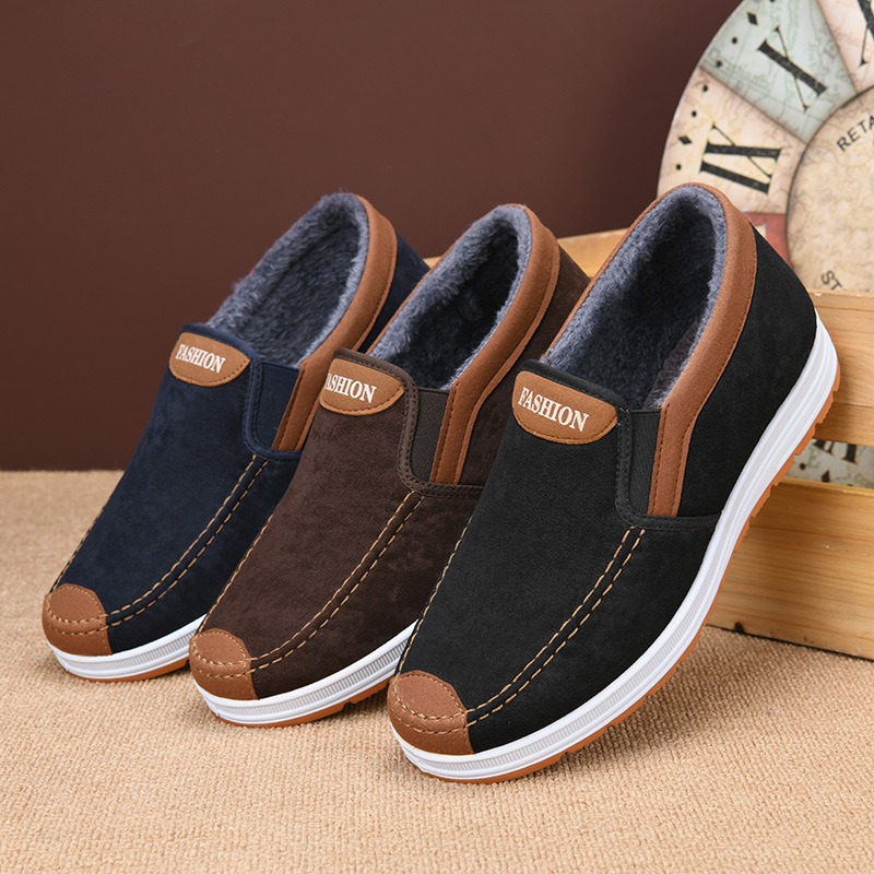 🔥On This Week Sale 70% OFF🔥 Men's Casual Warm Snow Boots, Ankle Height, Fabric Lining, Rubber Sole, Solid Color, Outdoor Footwear - W014